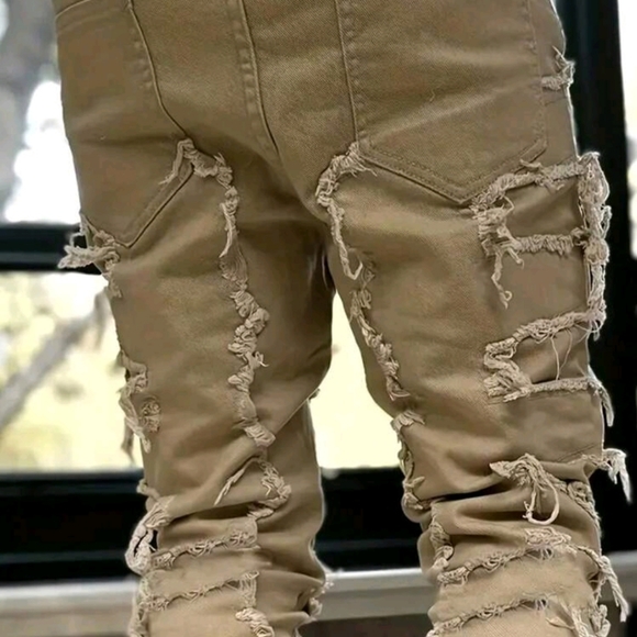 Men Frayed Skinny Jeans - Picture 3 of 5